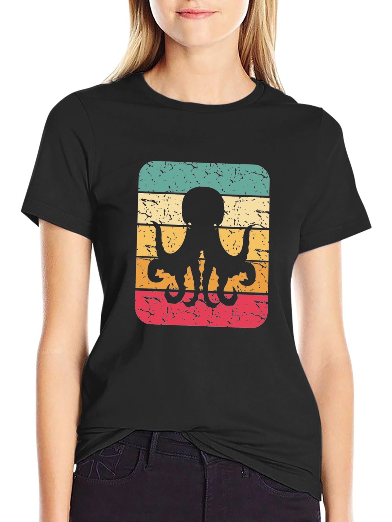 Retro Octopus Graphic T-Shirt