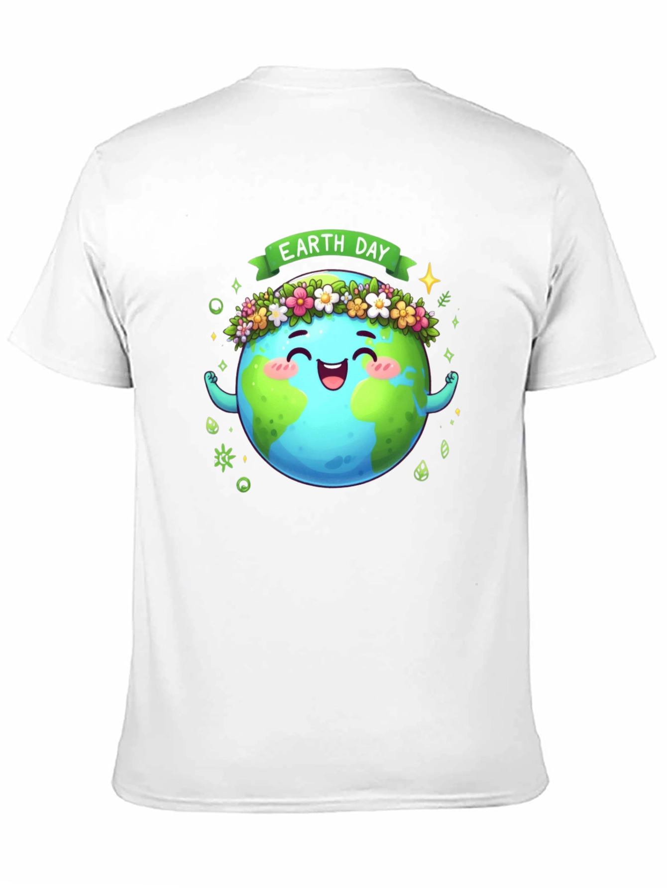 Earth Day Graphic T-Shirt - Black Cotton Tee