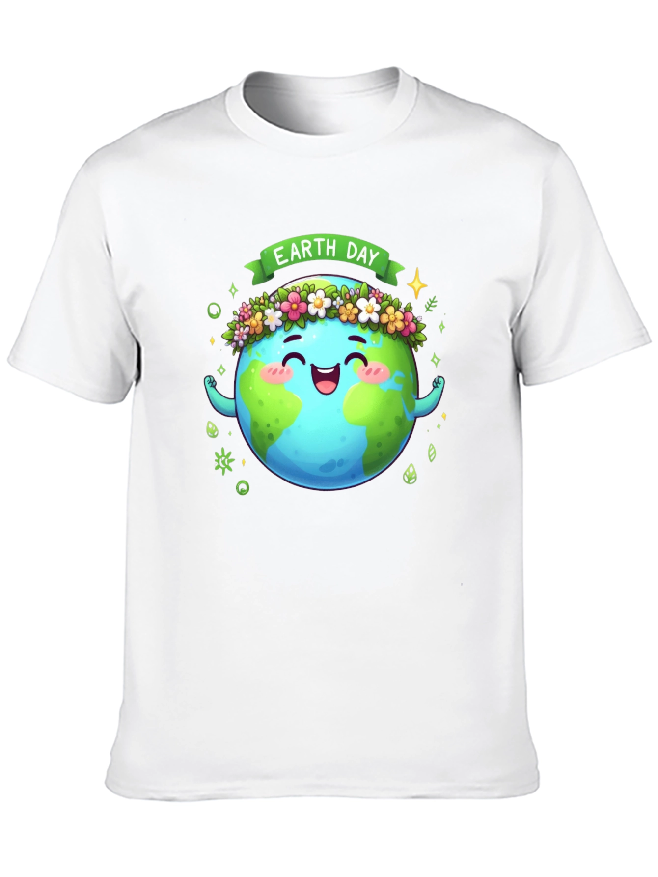 Earth Day Graphic T-Shirt - Black Cotton Tee