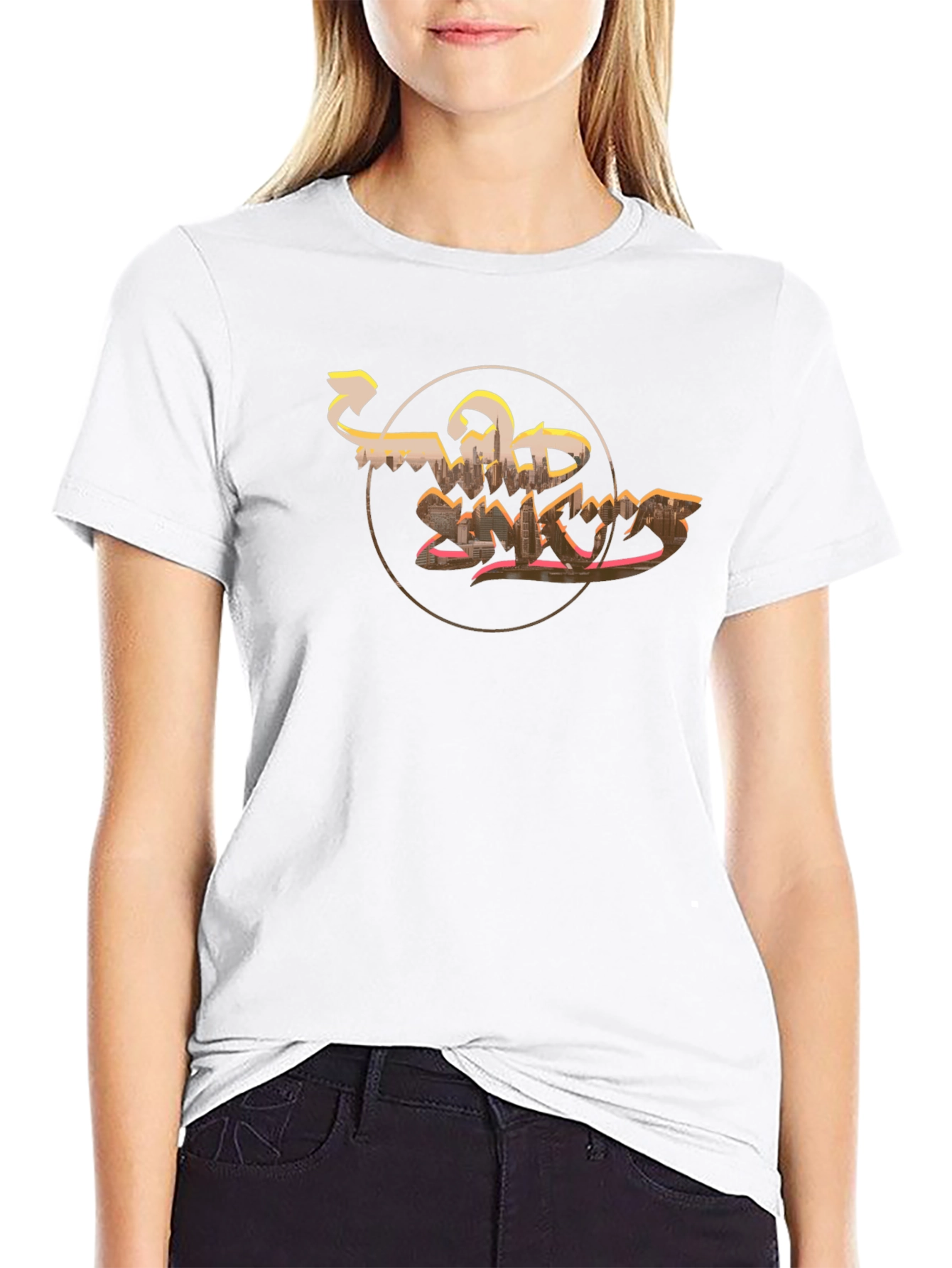 Wild Sharks Graphic Print Black T-Shirt