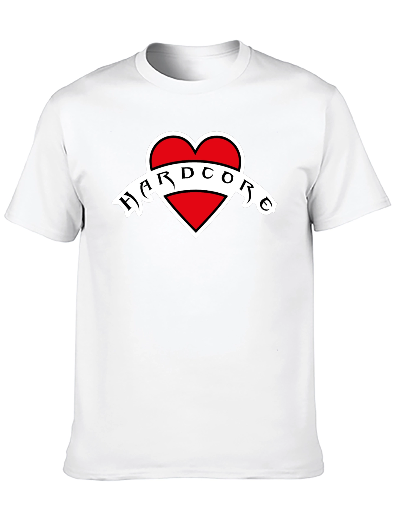 Hardcore Heart Graphic Black T-Shirt