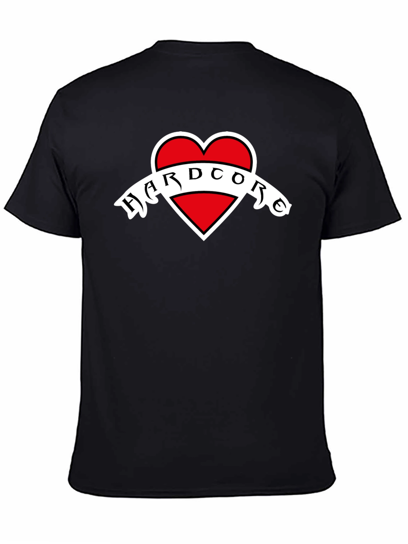 Hardcore Heart Graphic Black T-Shirt