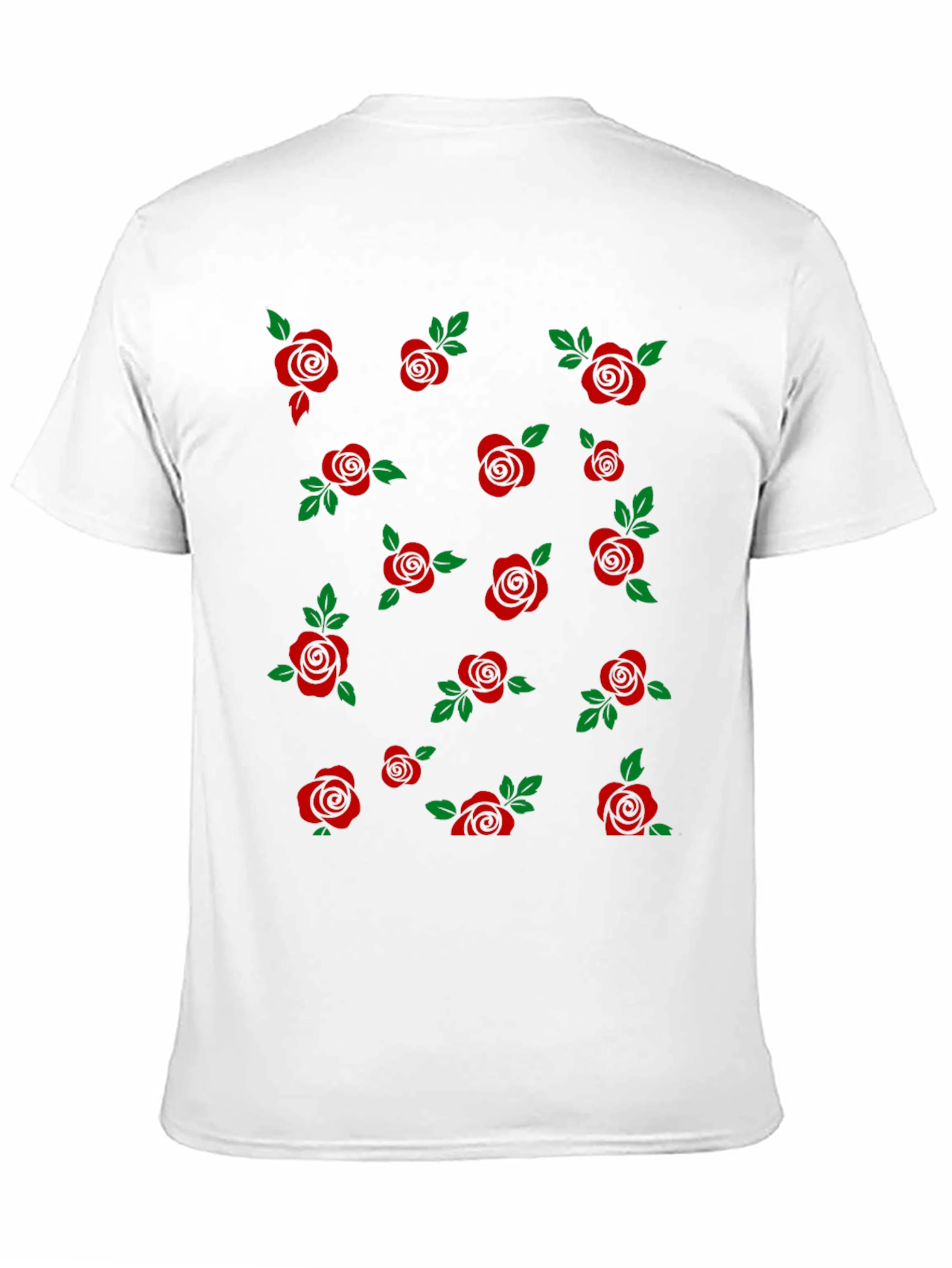 Rose Pattern T-Shirt - Stylish Floral Design