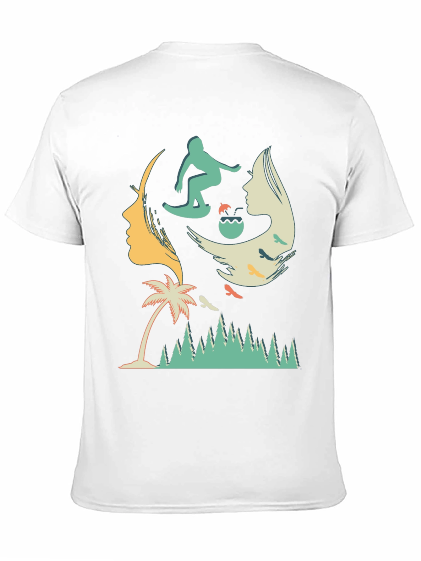 Surfer Silhouette Graphic T-Shirt