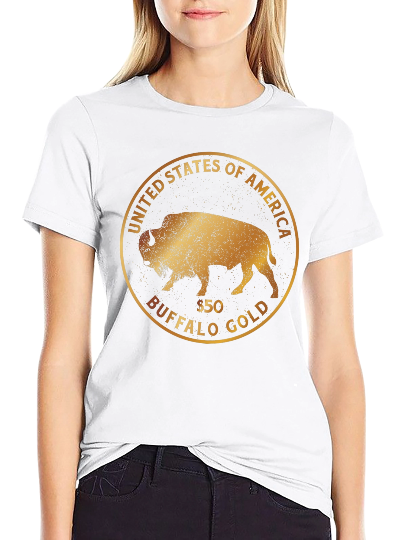 Buffalo Gold Coin Black T-Shirt