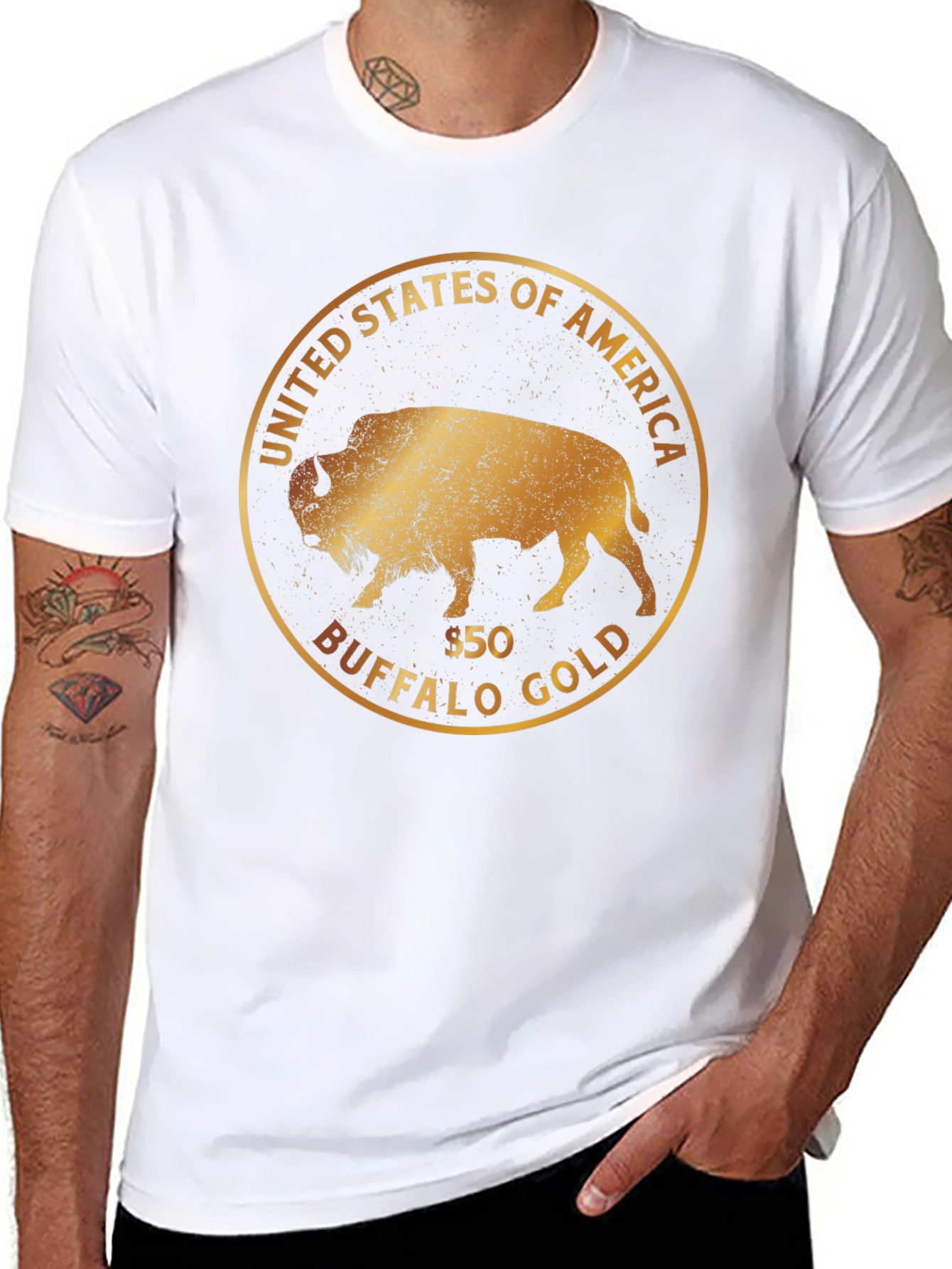 Buffalo Gold Coin Black T-Shirt