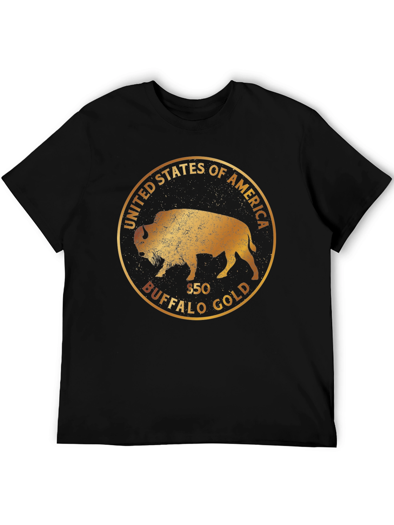 Buffalo Gold Coin Black T-Shirt
