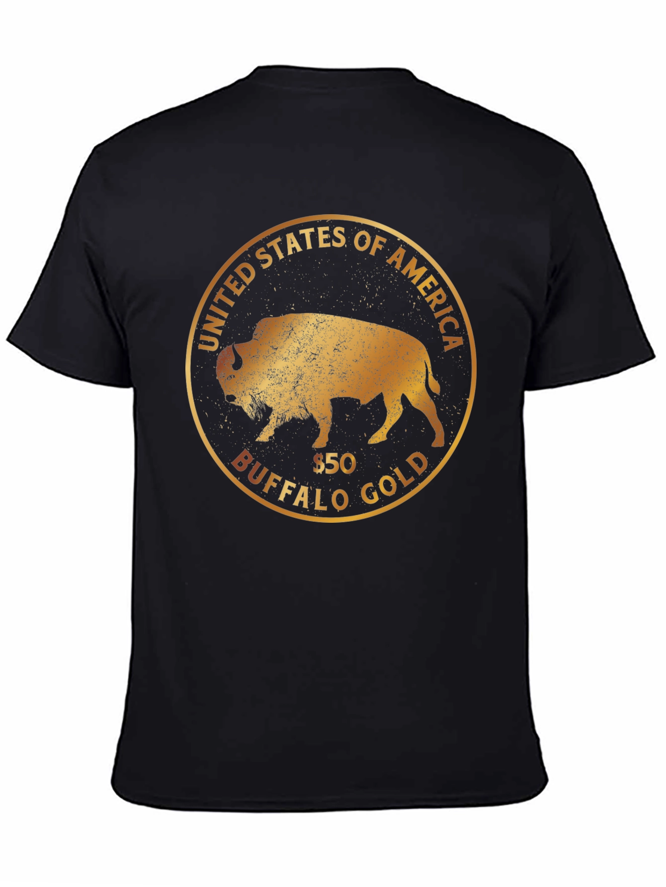 Buffalo Gold Coin Black T-Shirt