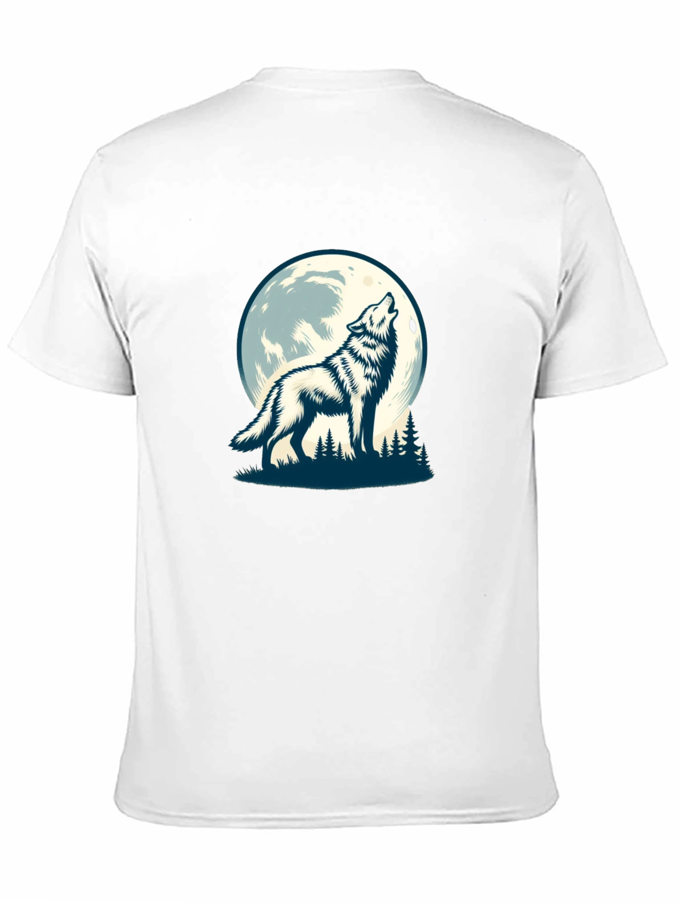 Wolf Moon Graphic Tee - Black Cotton Blend