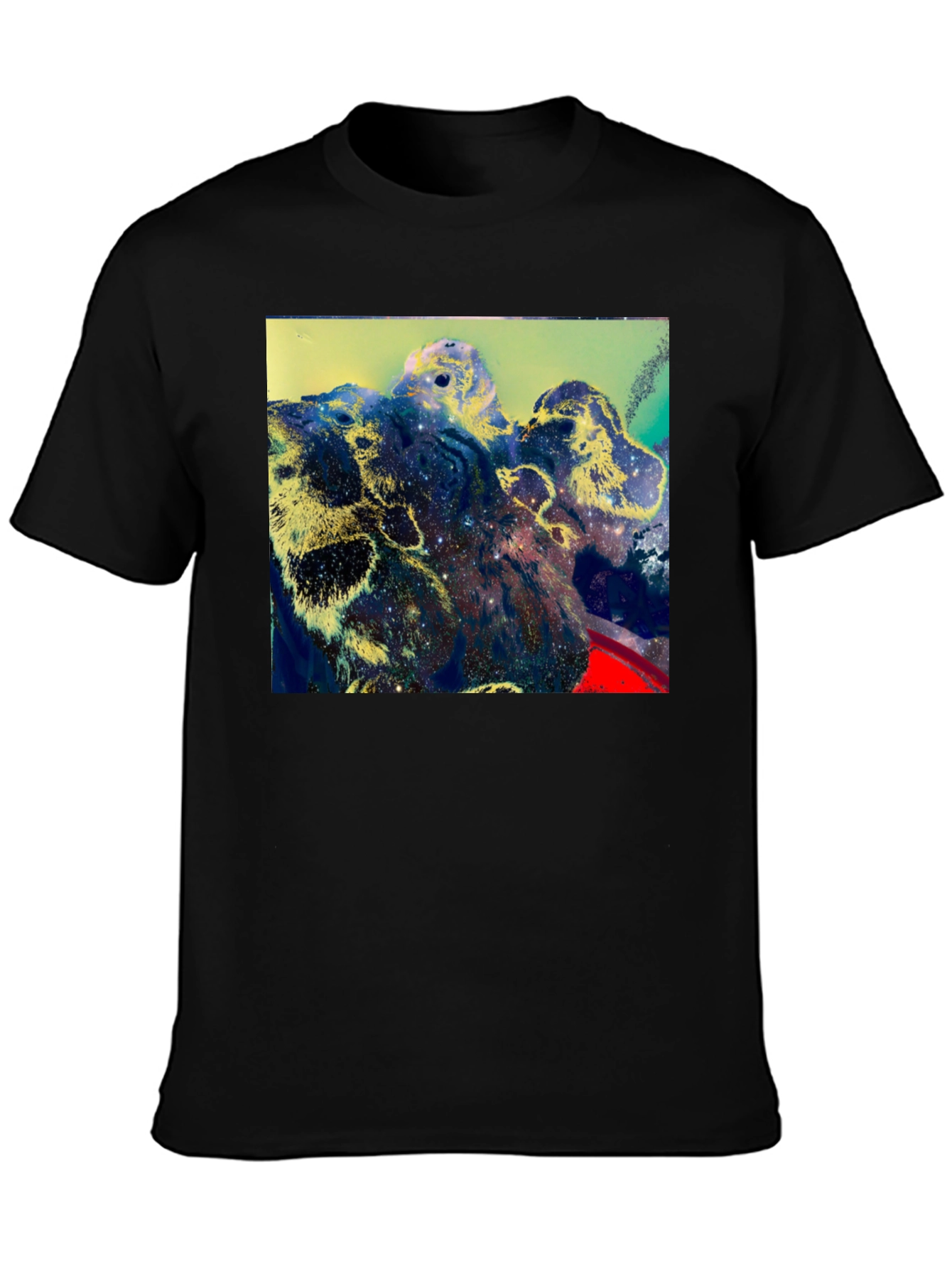 Cosmic Landscape Graphic Black T-Shirt