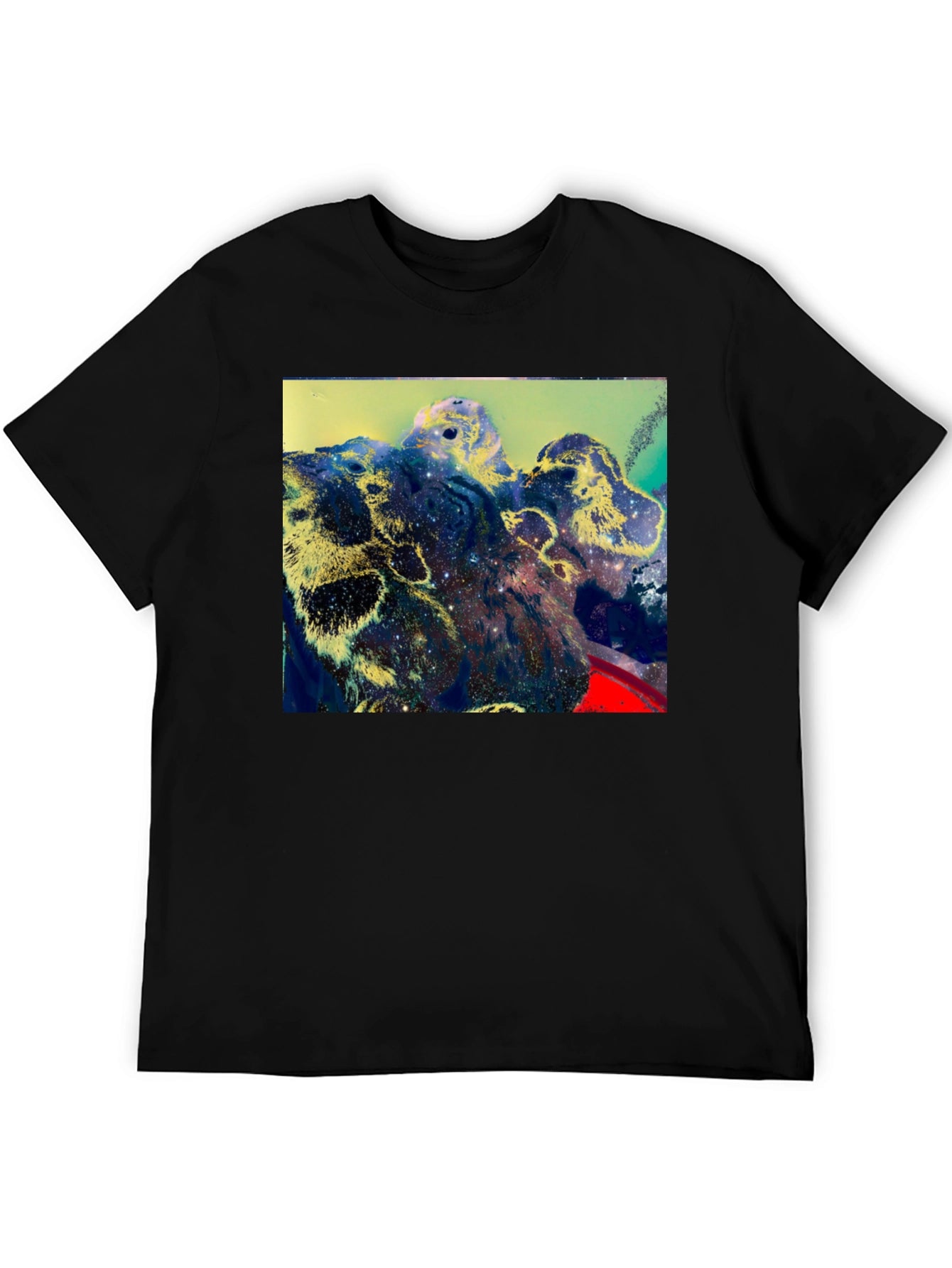 Cosmic Landscape Graphic Black T-Shirt