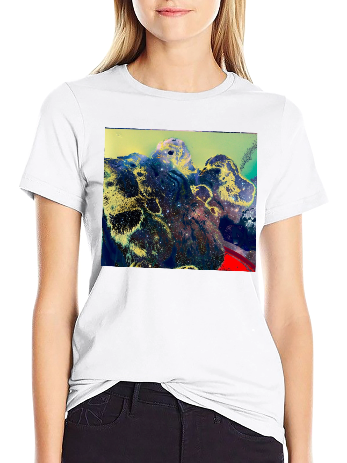 Cosmic Landscape Graphic Black T-Shirt