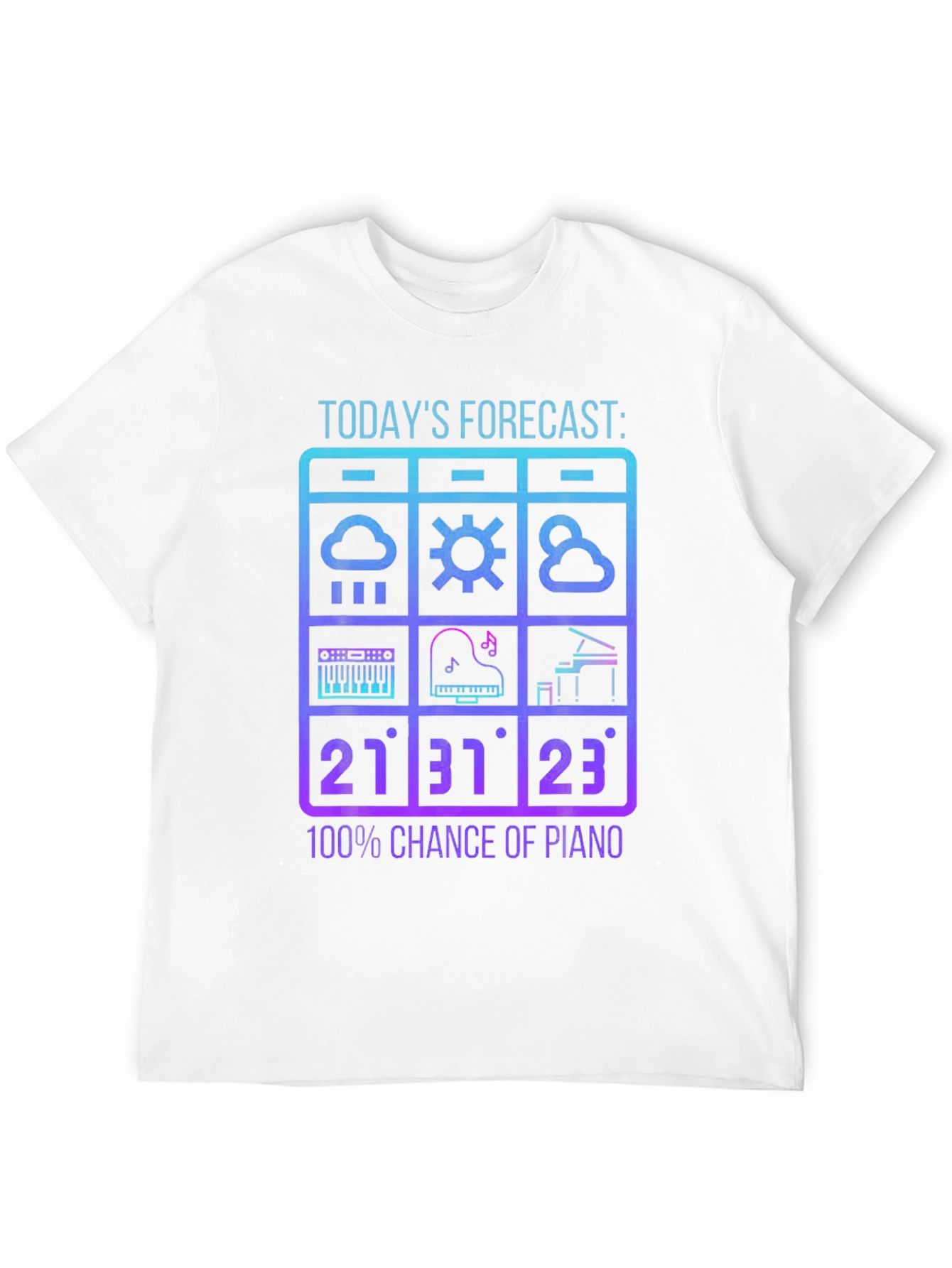 Piano Forecast T-Shirt - Music Lover Tee