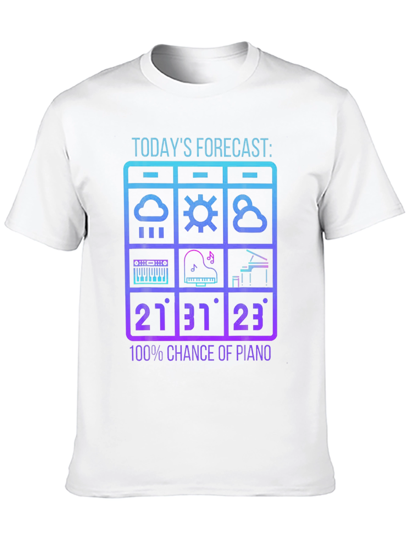 Piano Forecast T-Shirt - Music Lover Tee