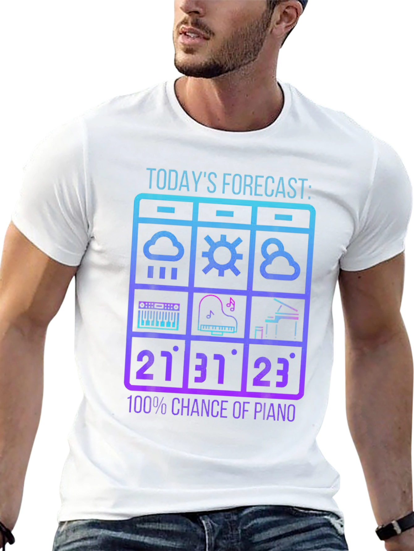 Piano Forecast T-Shirt - Music Lover Tee