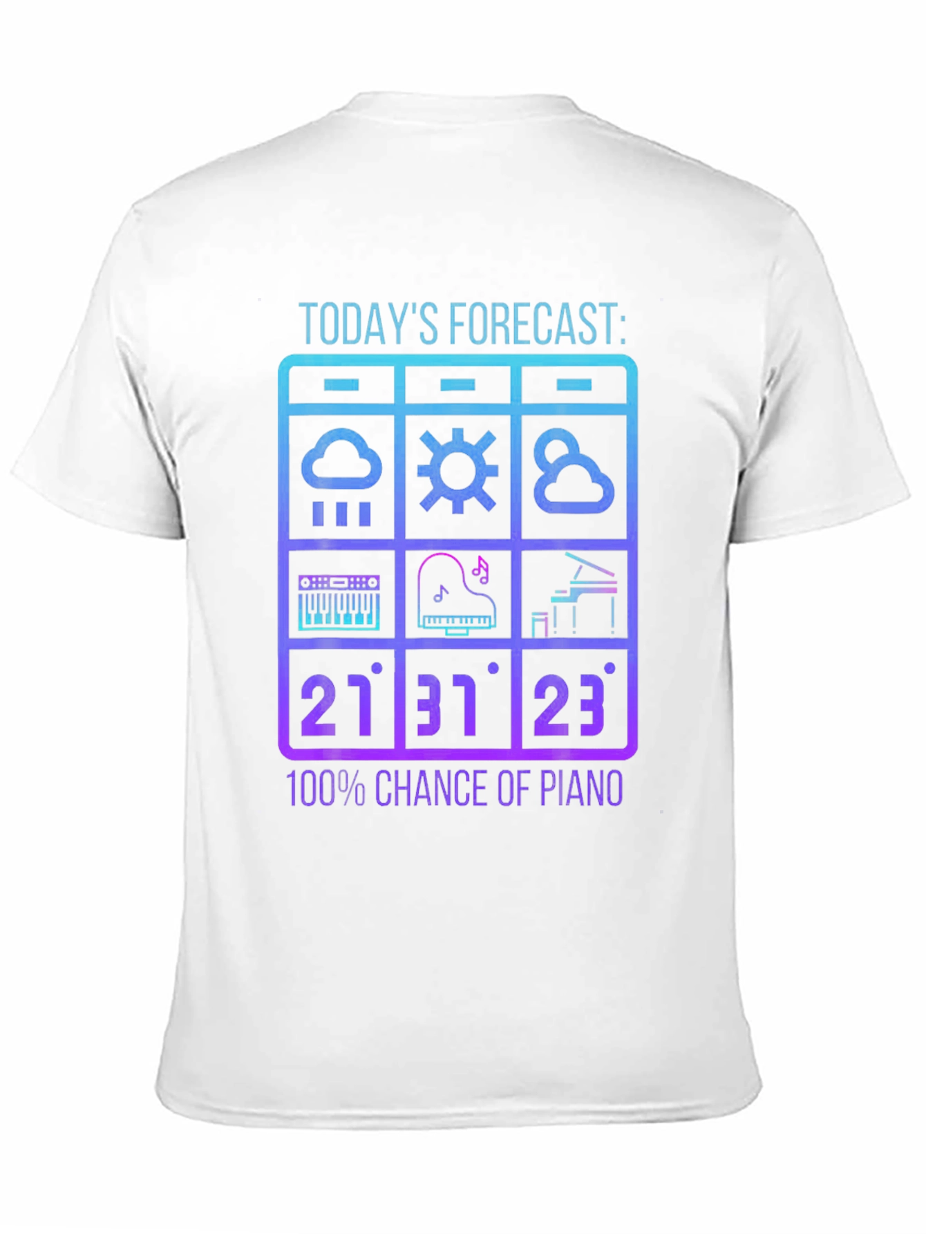 Piano Forecast T-Shirt - Music Lover Tee