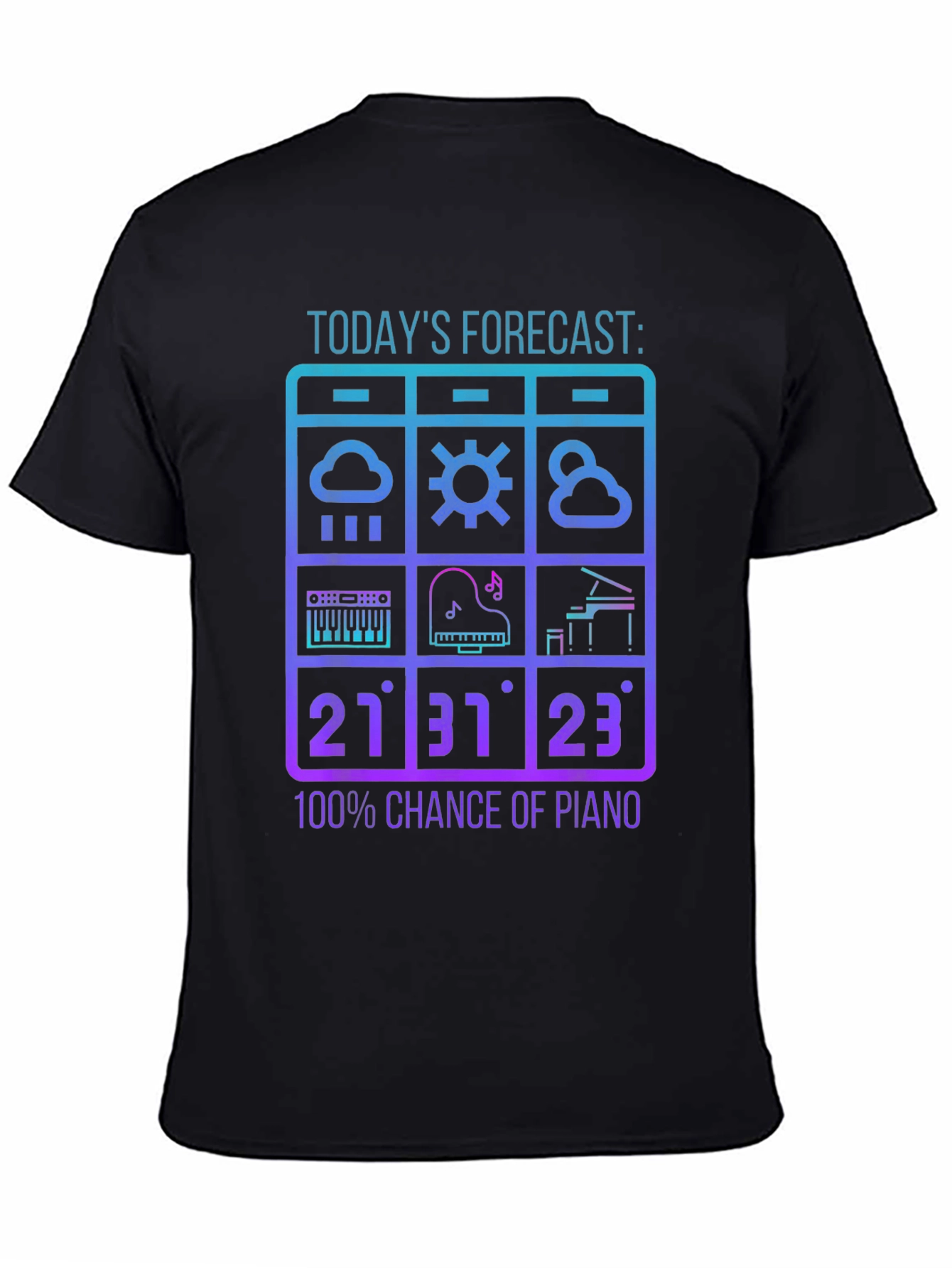 Piano Forecast T-Shirt - Music Lover Tee