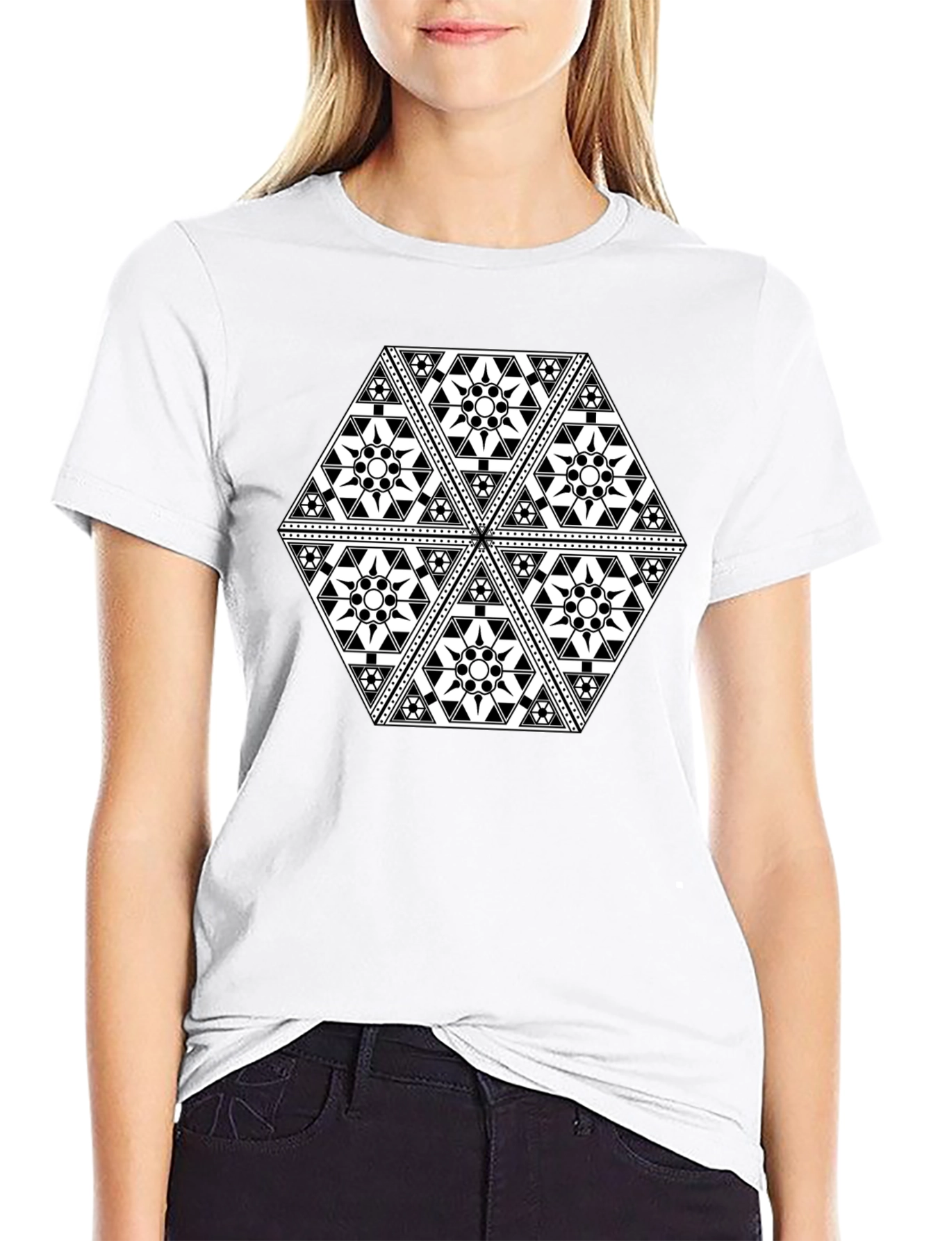 Geometric Black T-Shirt