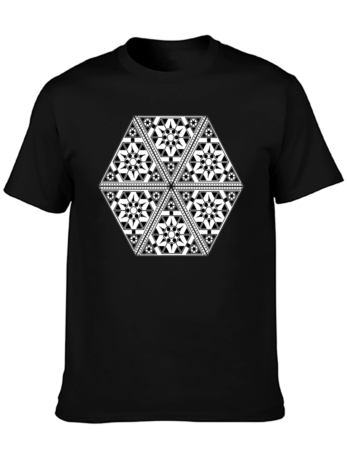 Geometric Black T-Shirt
