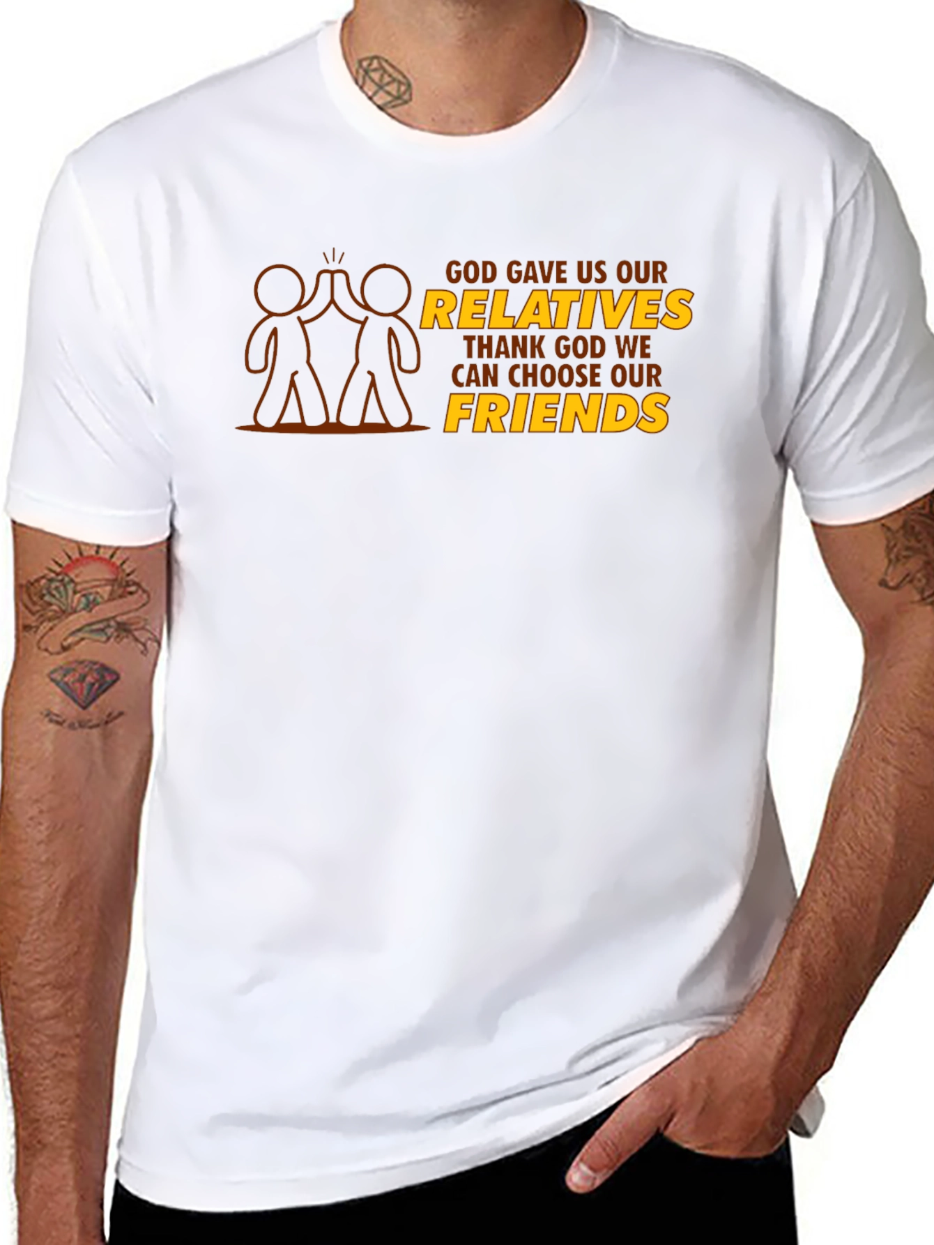 God Gave Us Relatives T-Shirt - Choose Friends