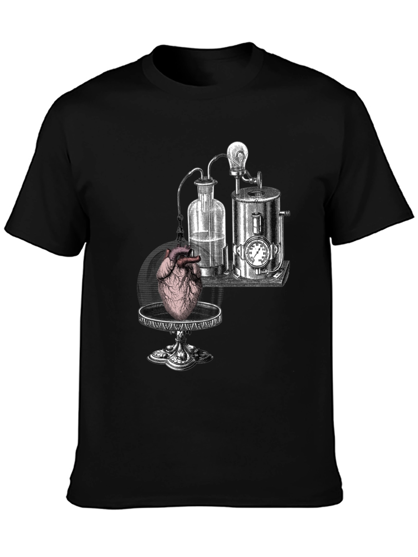 Anatomical Heart & Lab Black T-Shirt