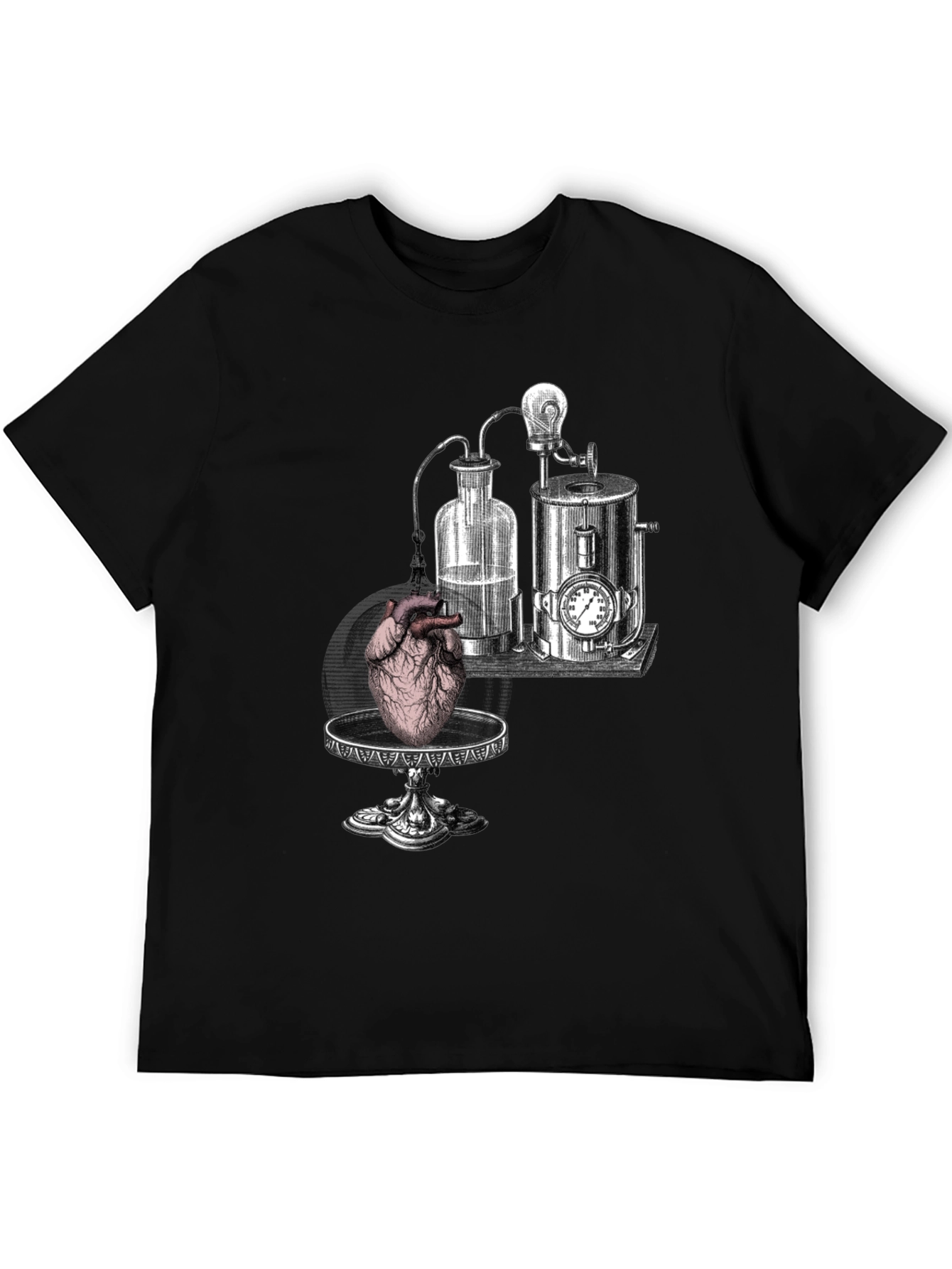 Anatomical Heart & Lab Black T-Shirt