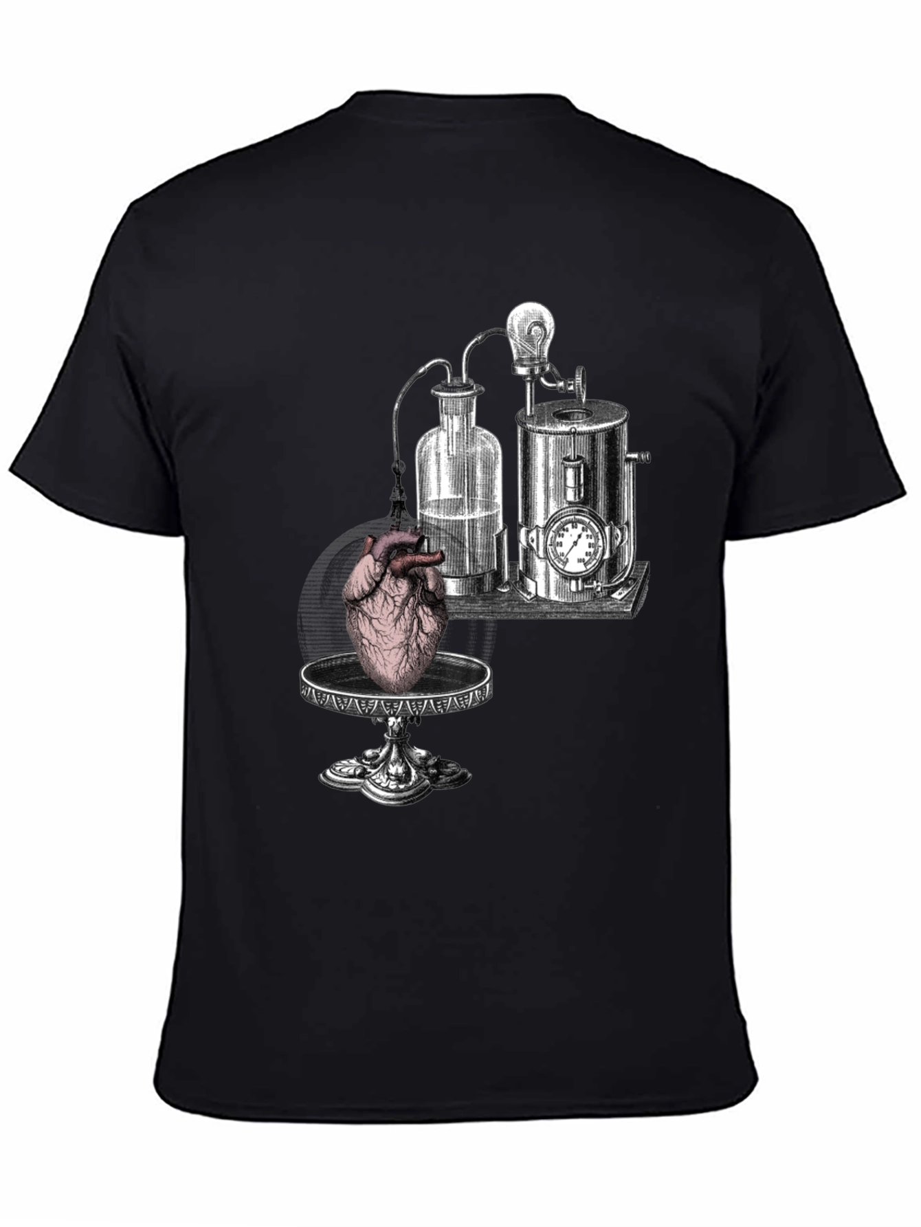 Anatomical Heart & Lab Black T-Shirt