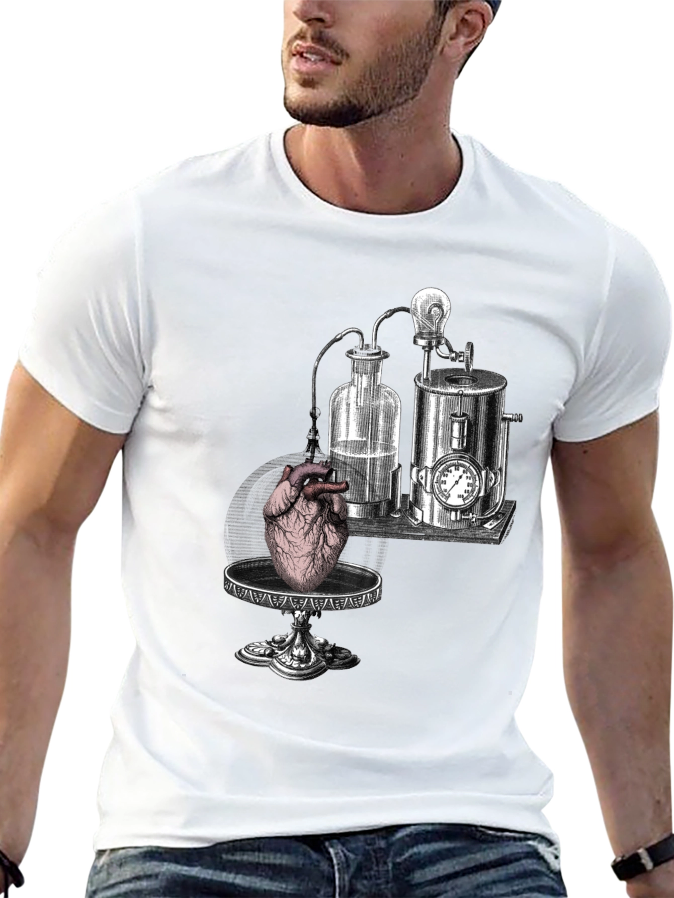Anatomical Heart & Lab Black T-Shirt