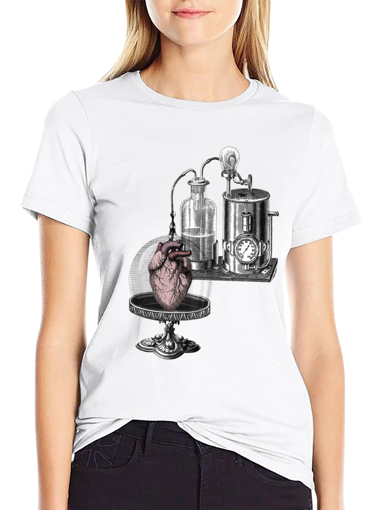 Anatomical Heart & Lab Black T-Shirt