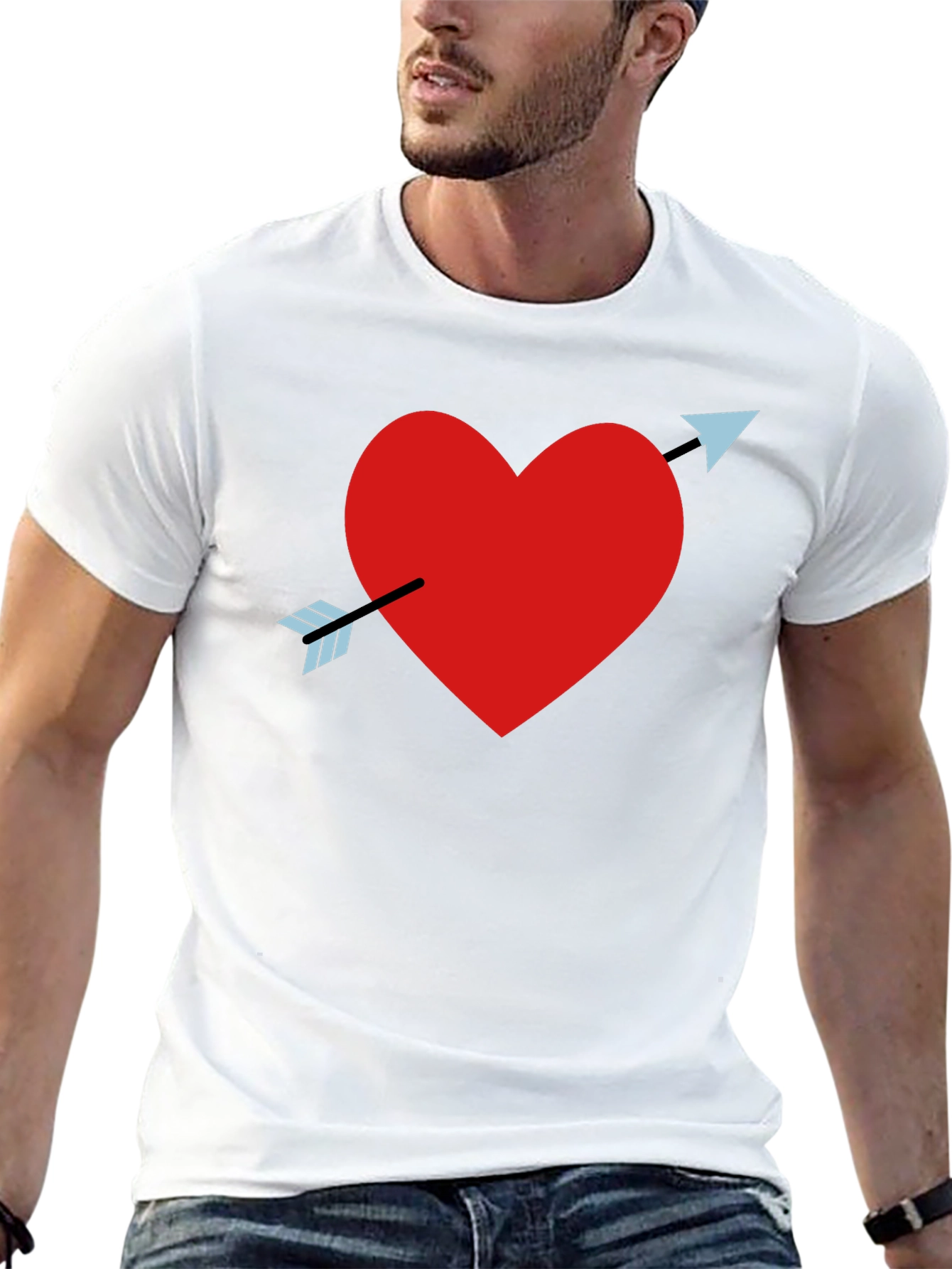 Heart Arrow Black T-Shirt