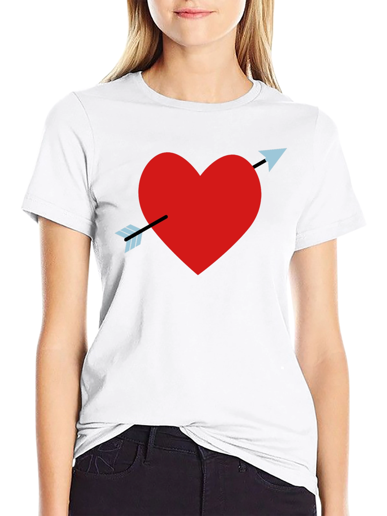 Heart Arrow Black T-Shirt