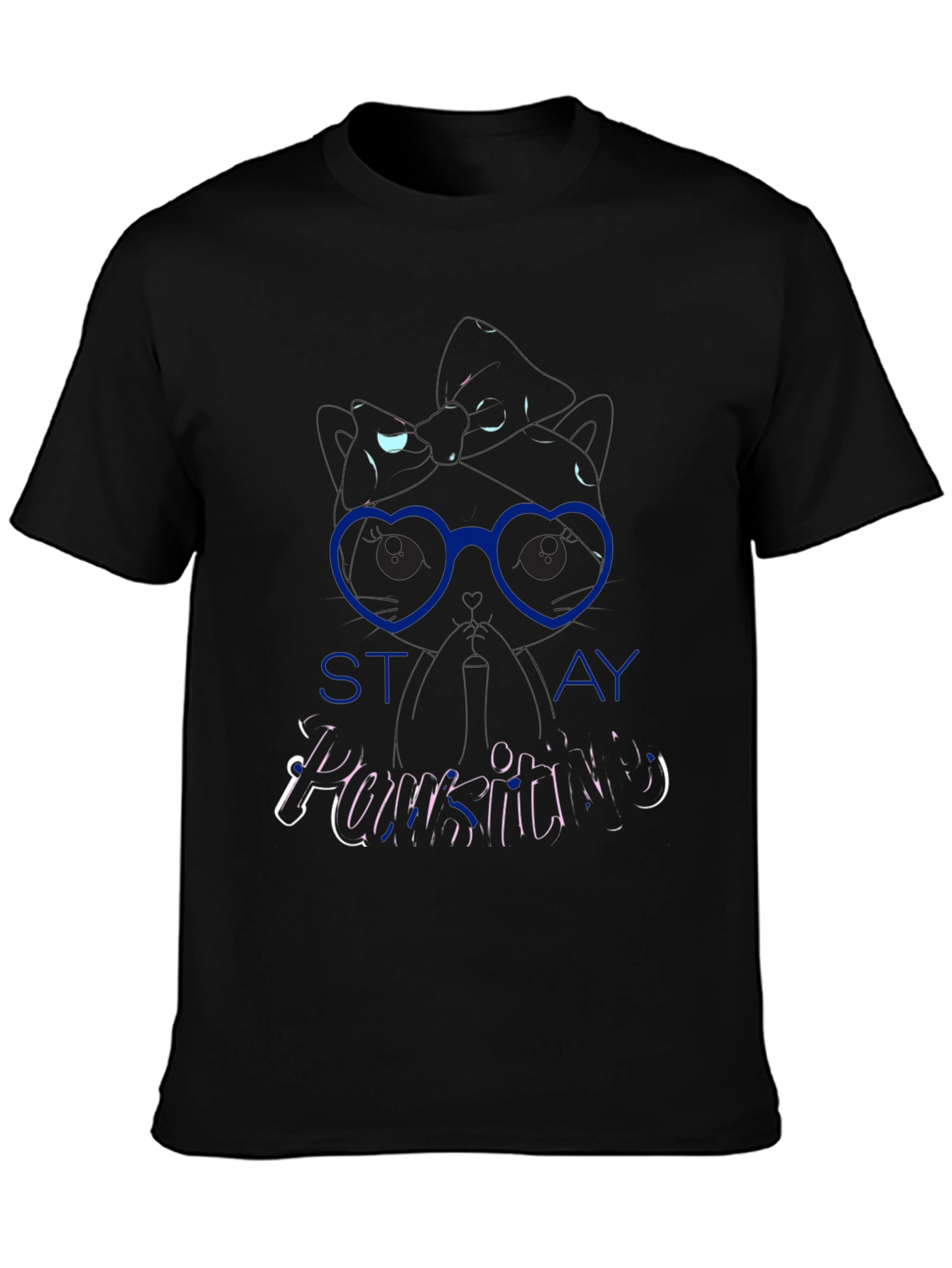 Stay Persisting T-Shirt - Cat with Glasses