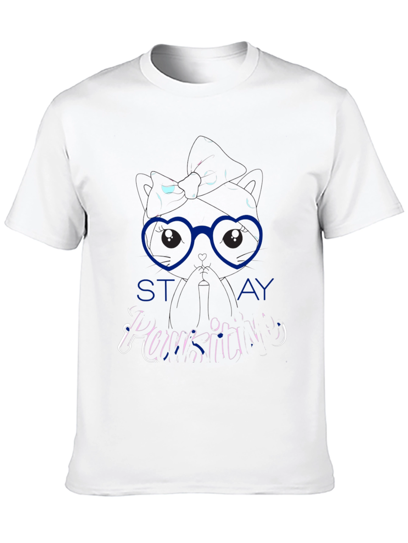 Stay Persisting T-Shirt - Cat with Glasses