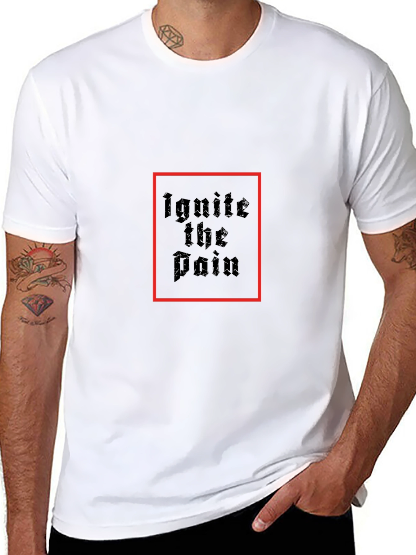 Ignite the Pain Black Graphic T-Shirt