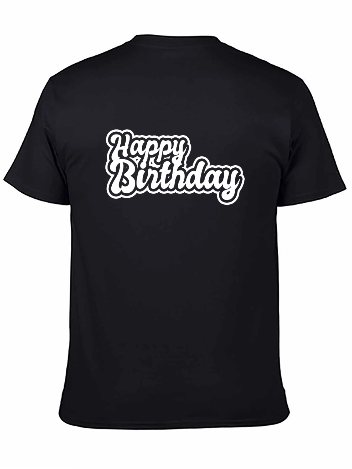 Happy Birthday Graphic Black Tee