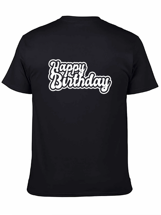 Happy Birthday Graphic Black Tee