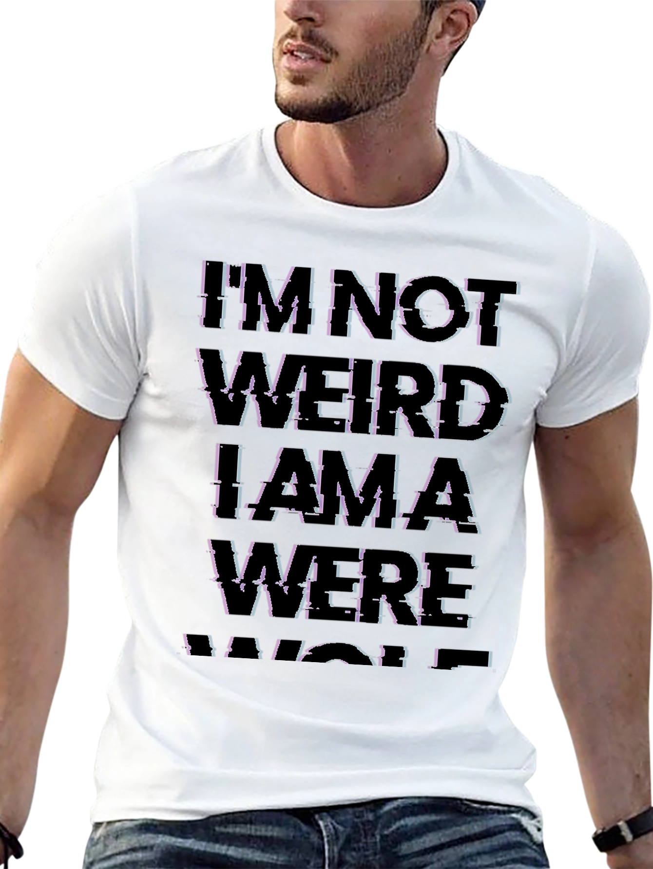 Im Not Weird I Am A Werewolf Black T-Shirt