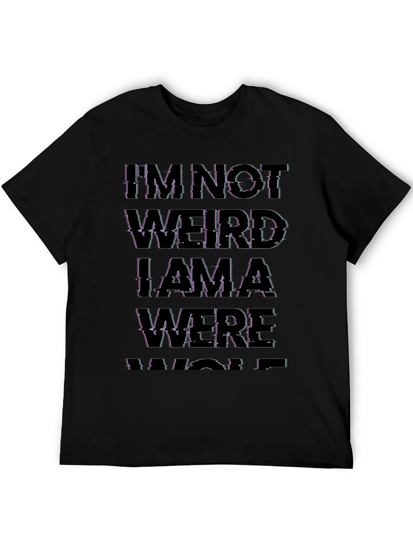 Im Not Weird I Am A Werewolf Black T-Shirt