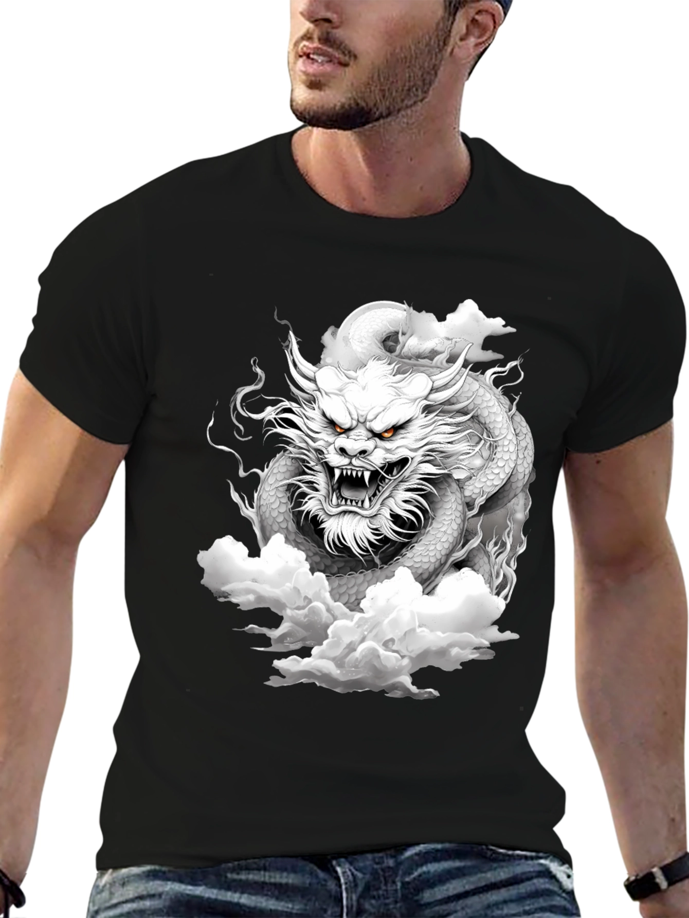 Dragon Graphic Tee - Black