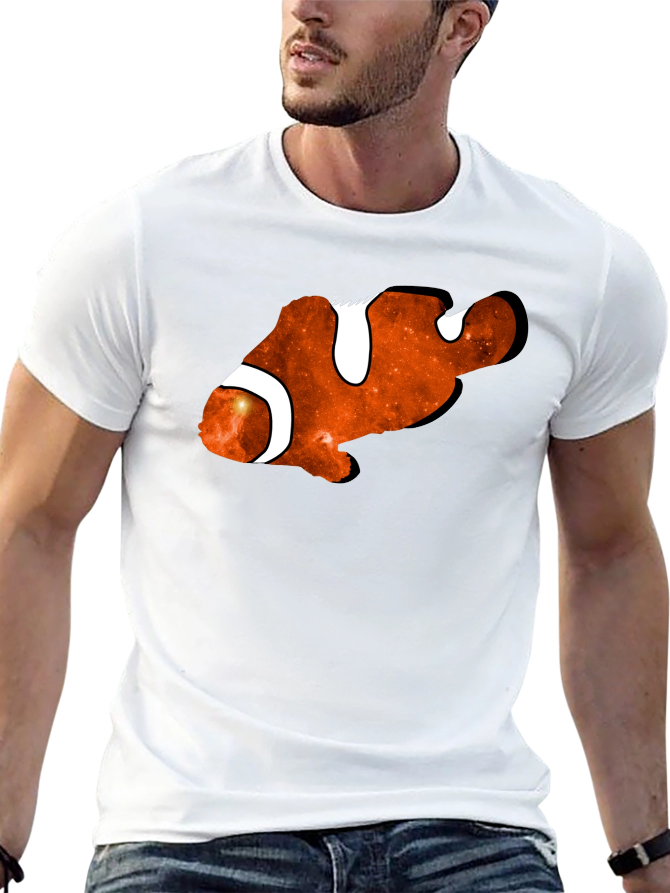 Galaxy Clownfish Black T-Shirt - Unique Graphic Tee