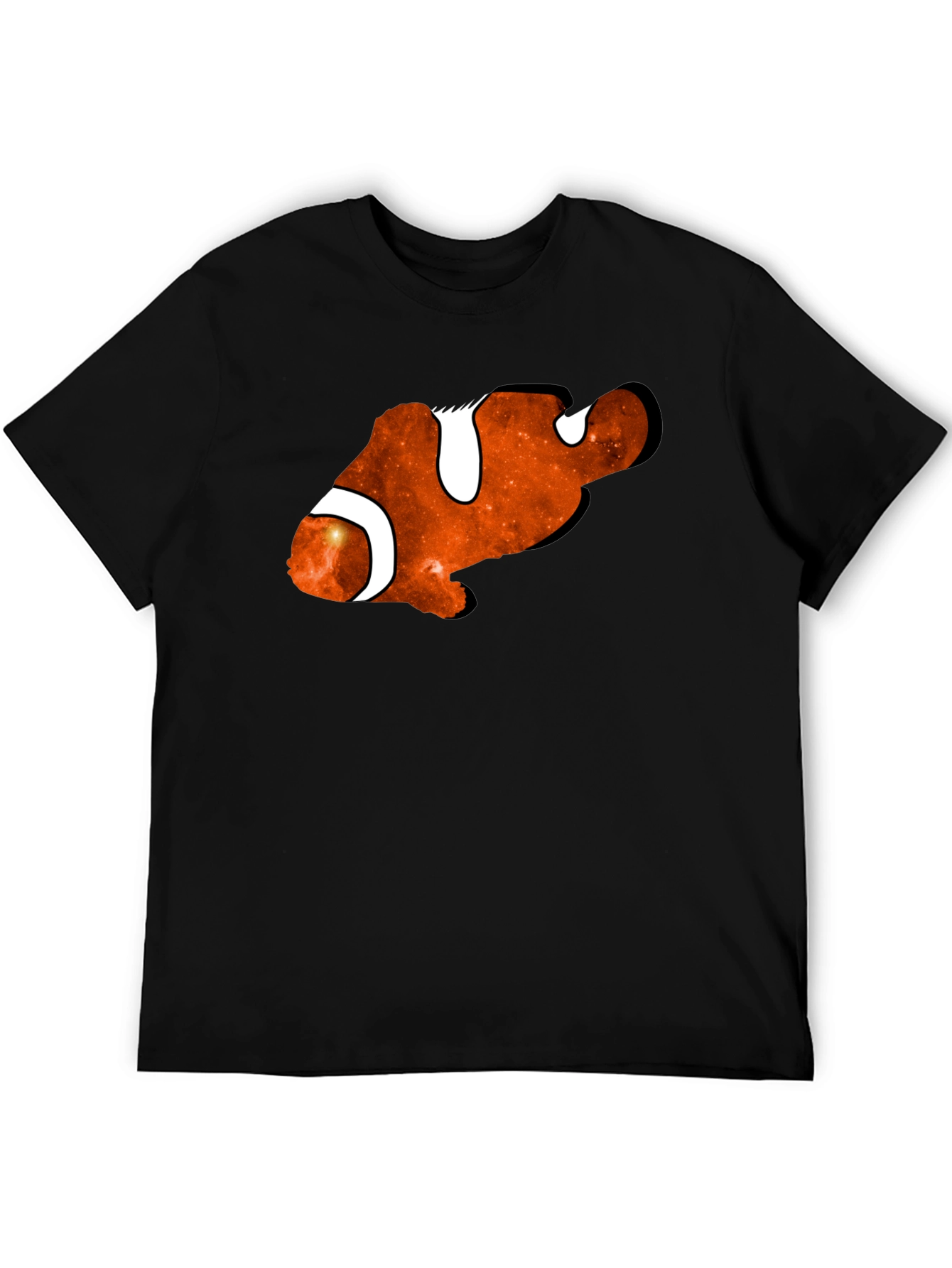 Galaxy Clownfish Black T-Shirt - Unique Graphic Tee