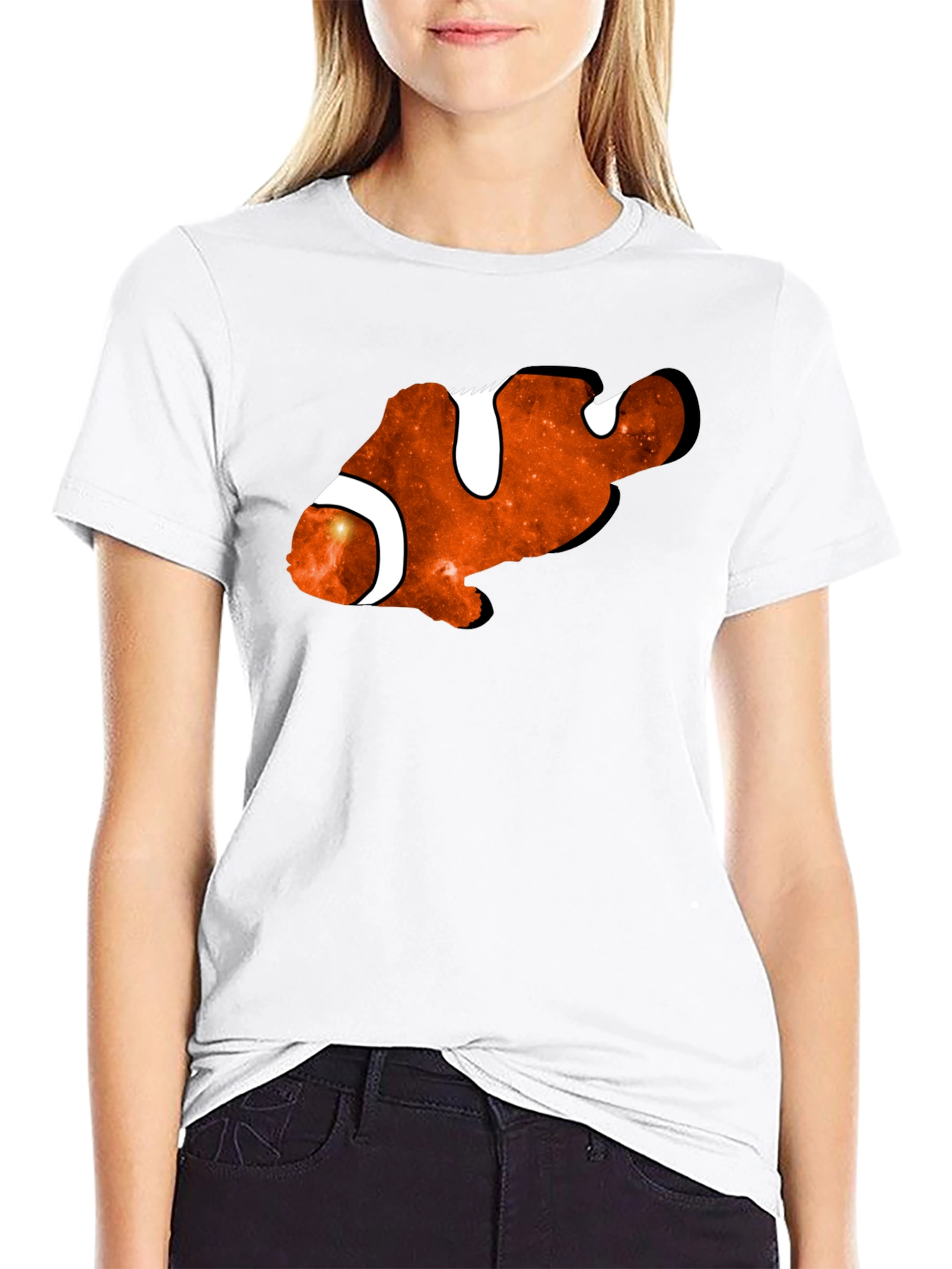 Galaxy Clownfish Black T-Shirt - Unique Graphic Tee