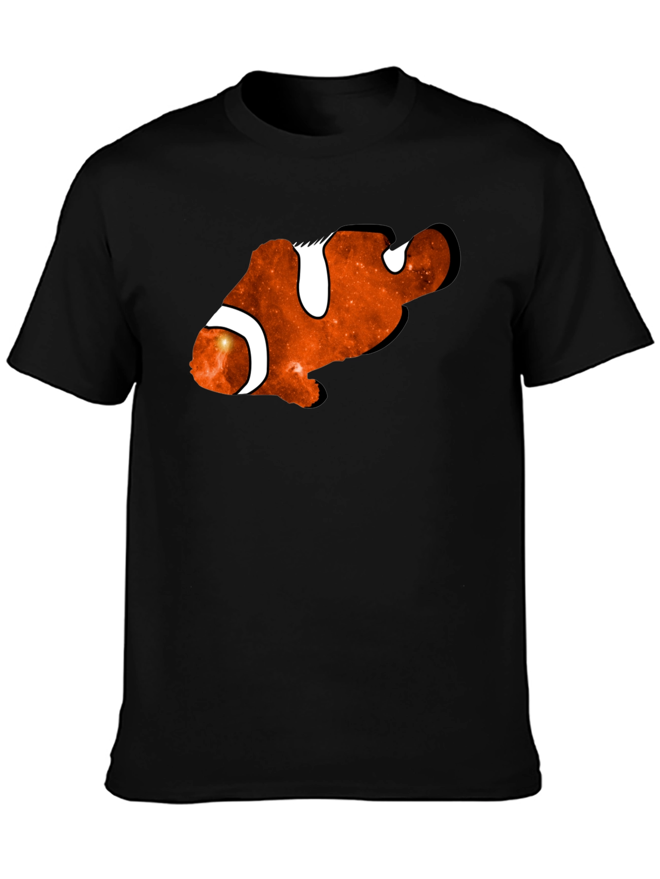 Galaxy Clownfish Black T-Shirt - Unique Graphic Tee