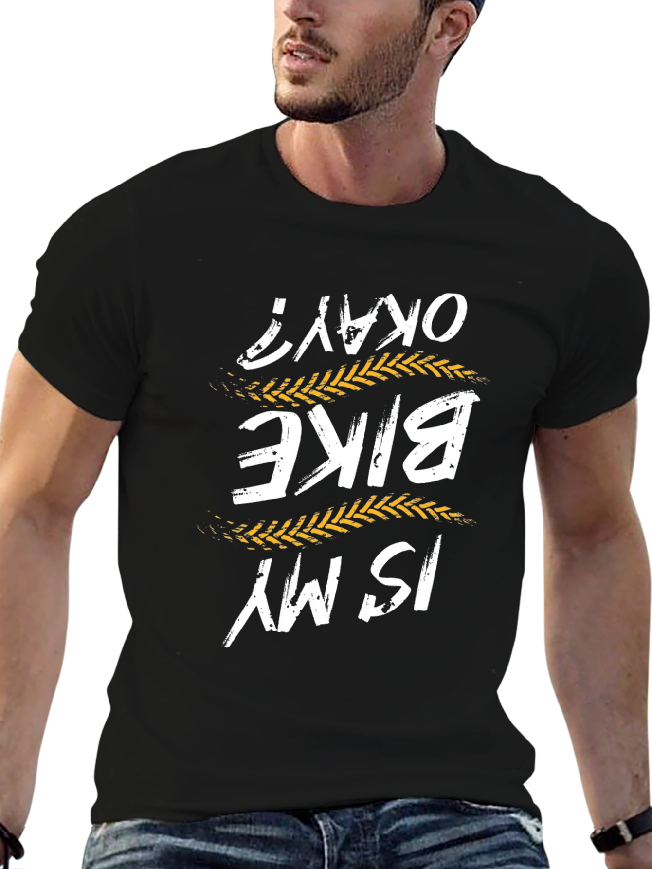 Bike is My Okay? T-Shirt - Black Cotton Tee