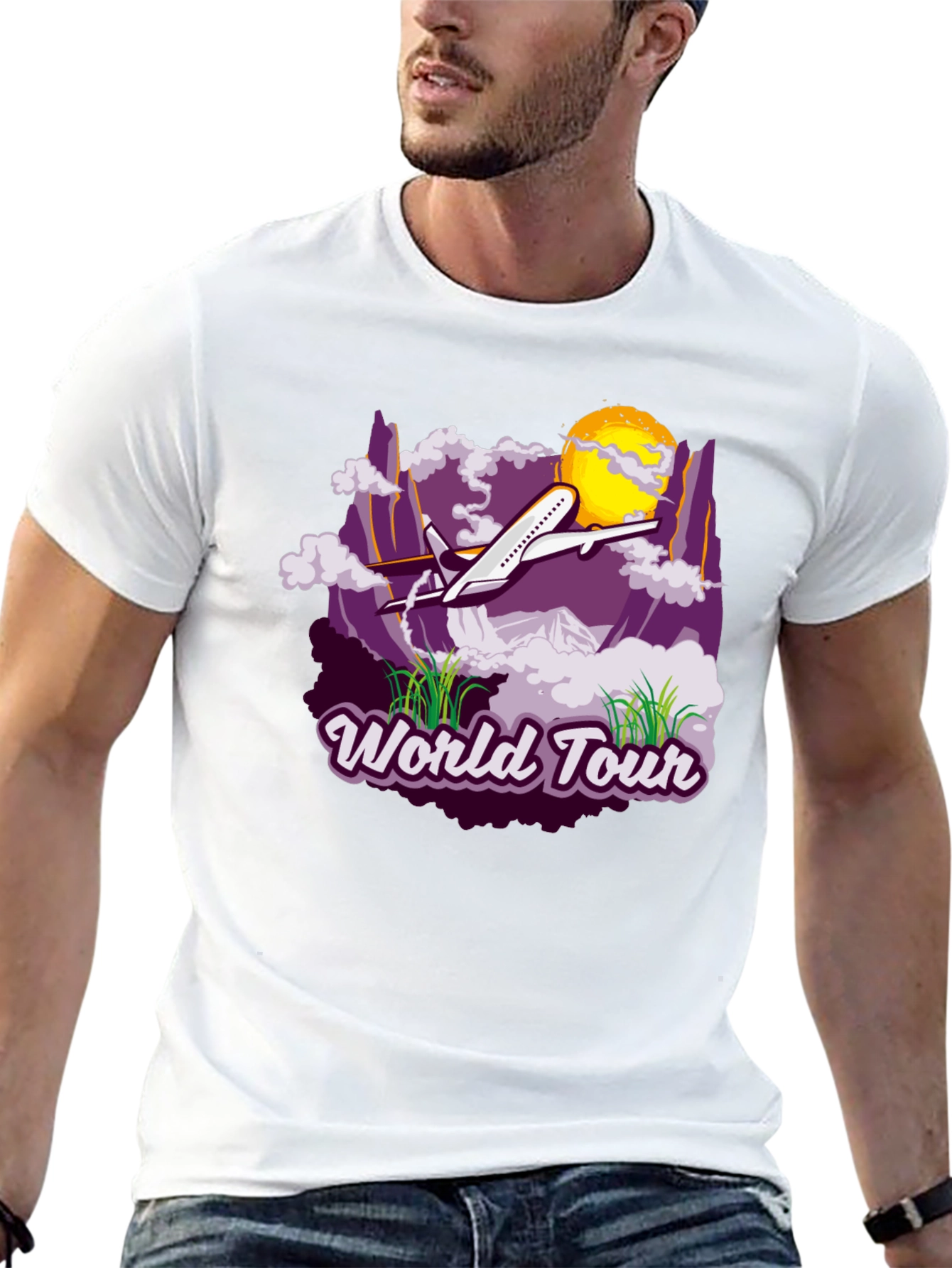 World Tour Graphic T-Shirt - Travel Adventure Tee