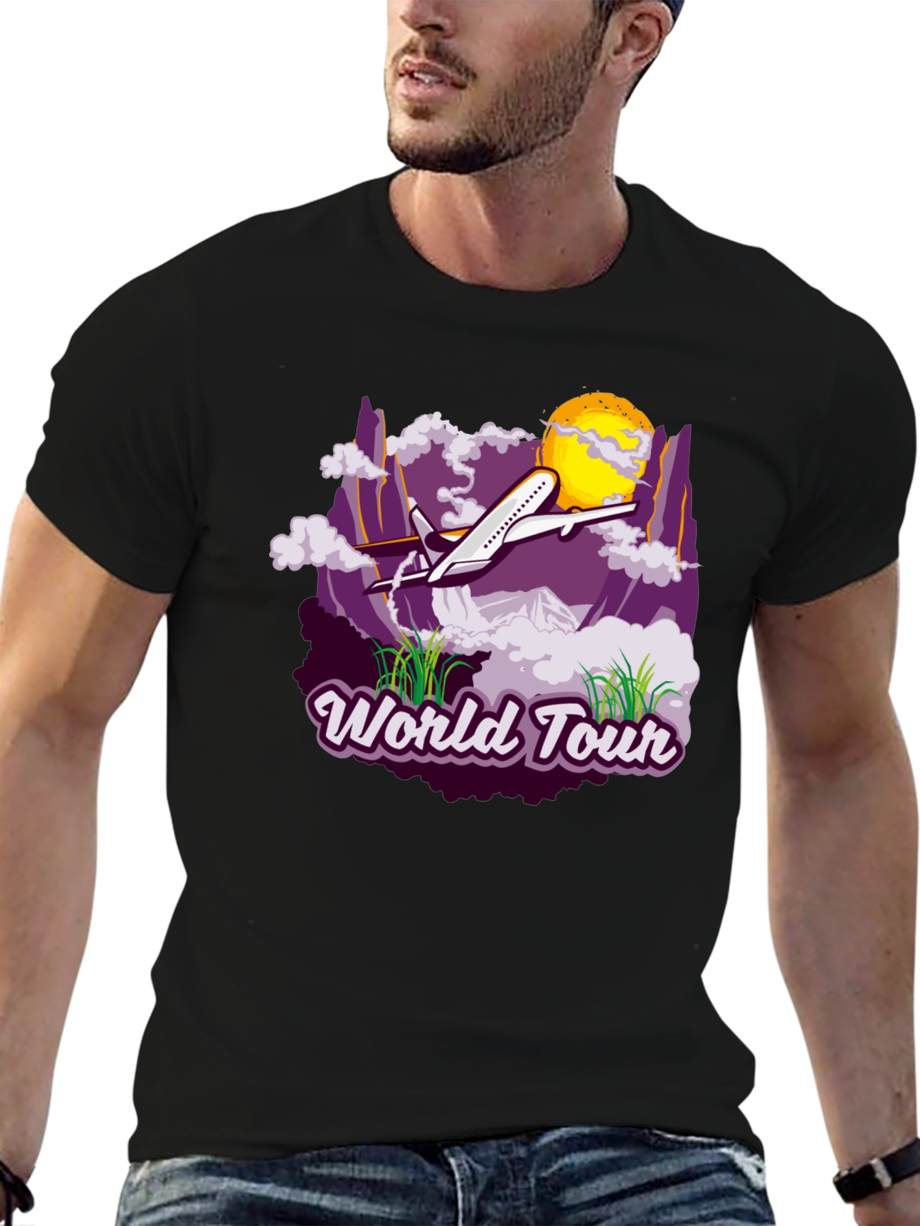 World Tour Graphic T-Shirt - Travel Adventure Tee