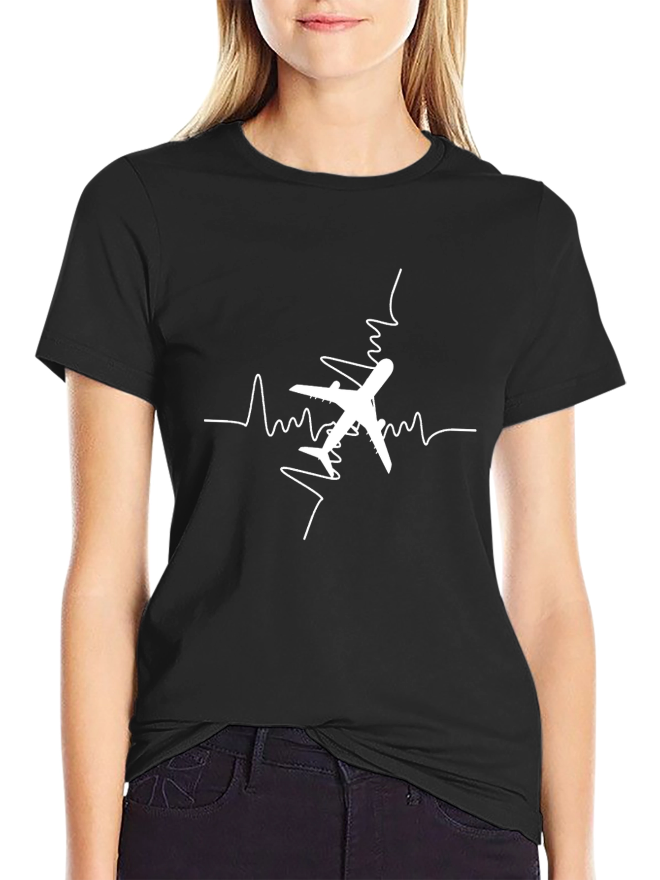 Pilot Heartbeat T-Shirt - Aviation Lovers Tee