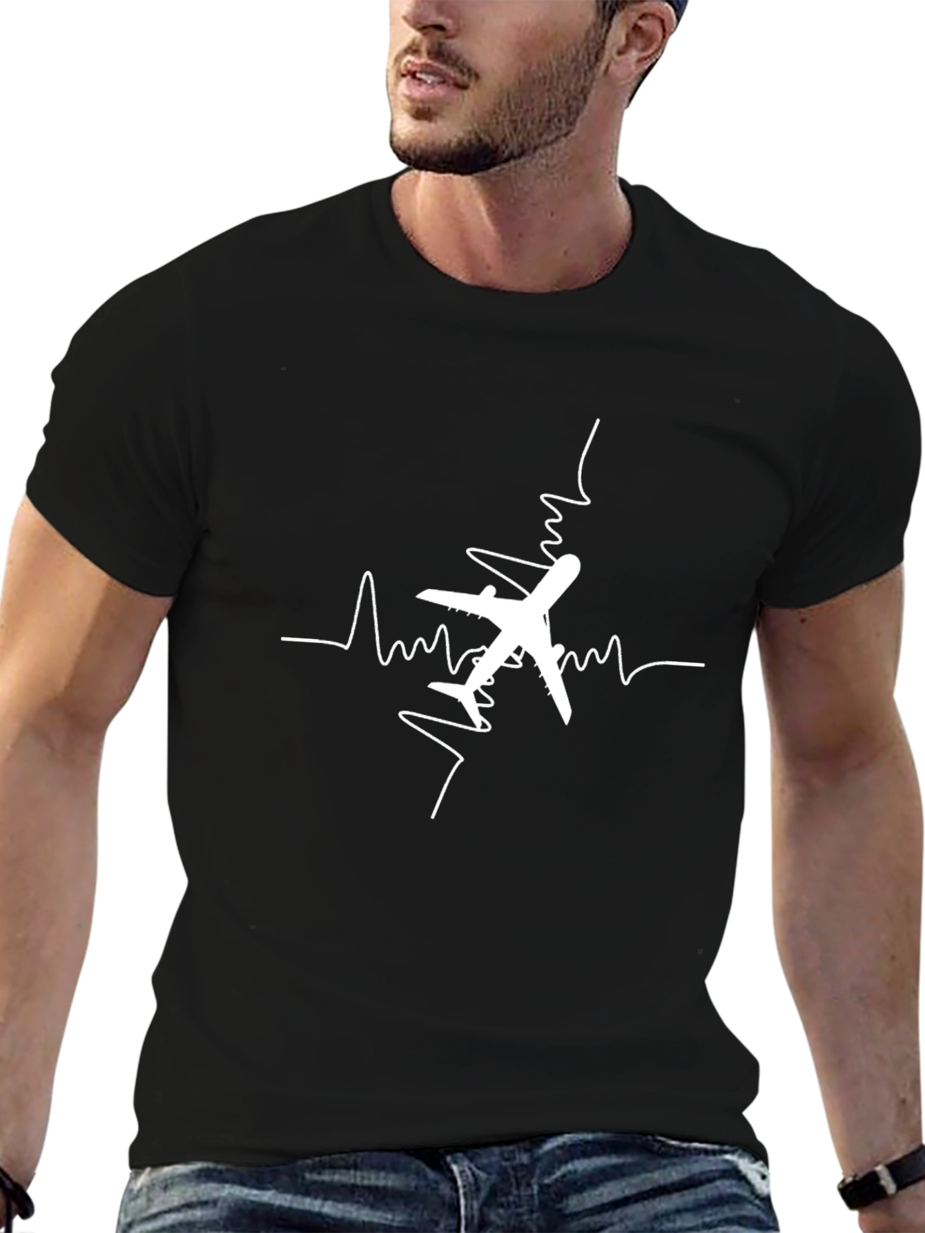 Pilot Heartbeat T-Shirt - Aviation Lovers Tee