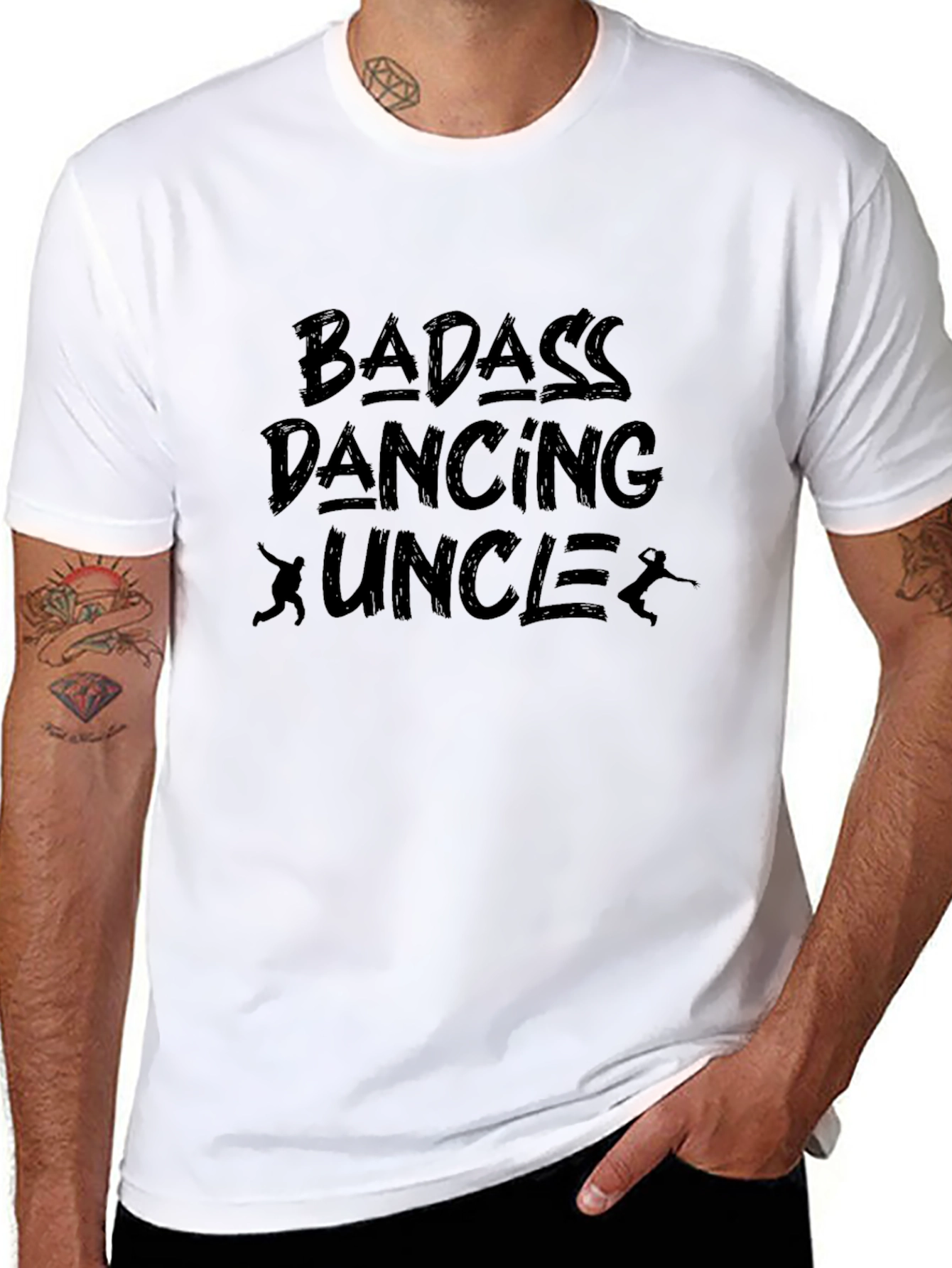 Badass Dancing Uncle T-Shirt - Black