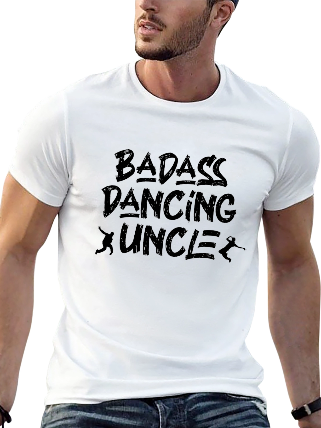 Badass Dancing Uncle T-Shirt - Black